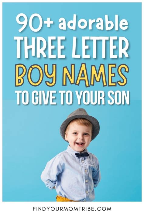 90+ Adorable Three Letter Boy Names To Give To .